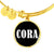 Cora v01w - 18k Gold Finished Bangle Bracelet
