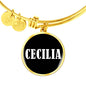 Cecilia v03 - 18k Gold Finished Bangle Bracelet