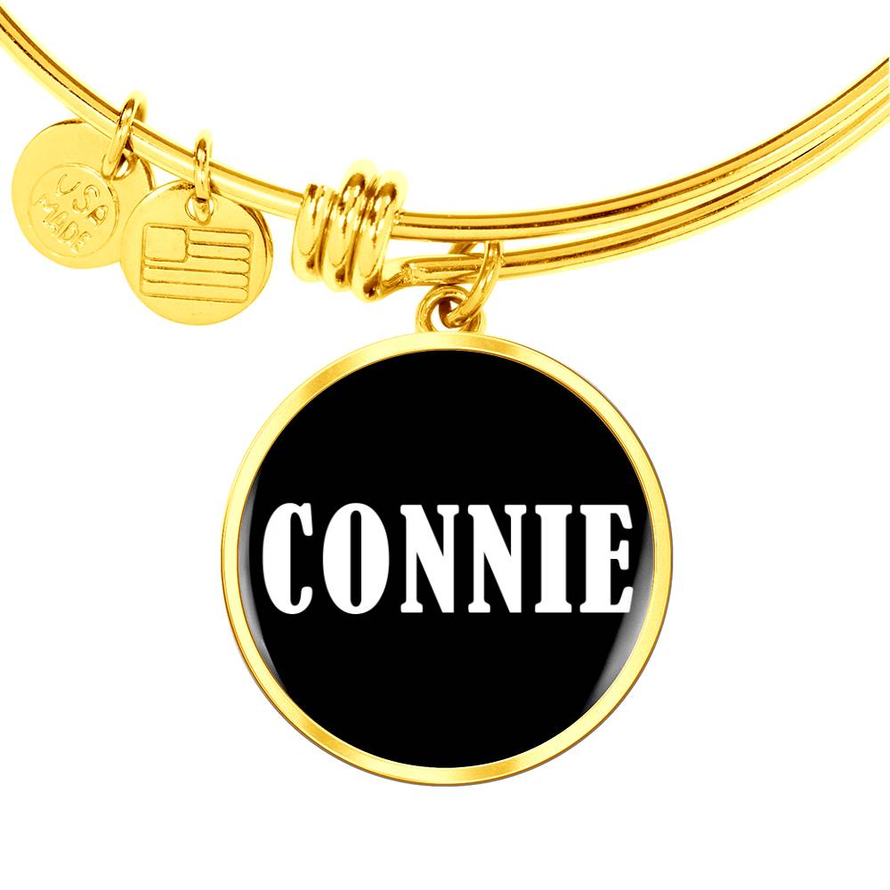 Connie v01w - 18k Gold Finished Bangle Bracelet