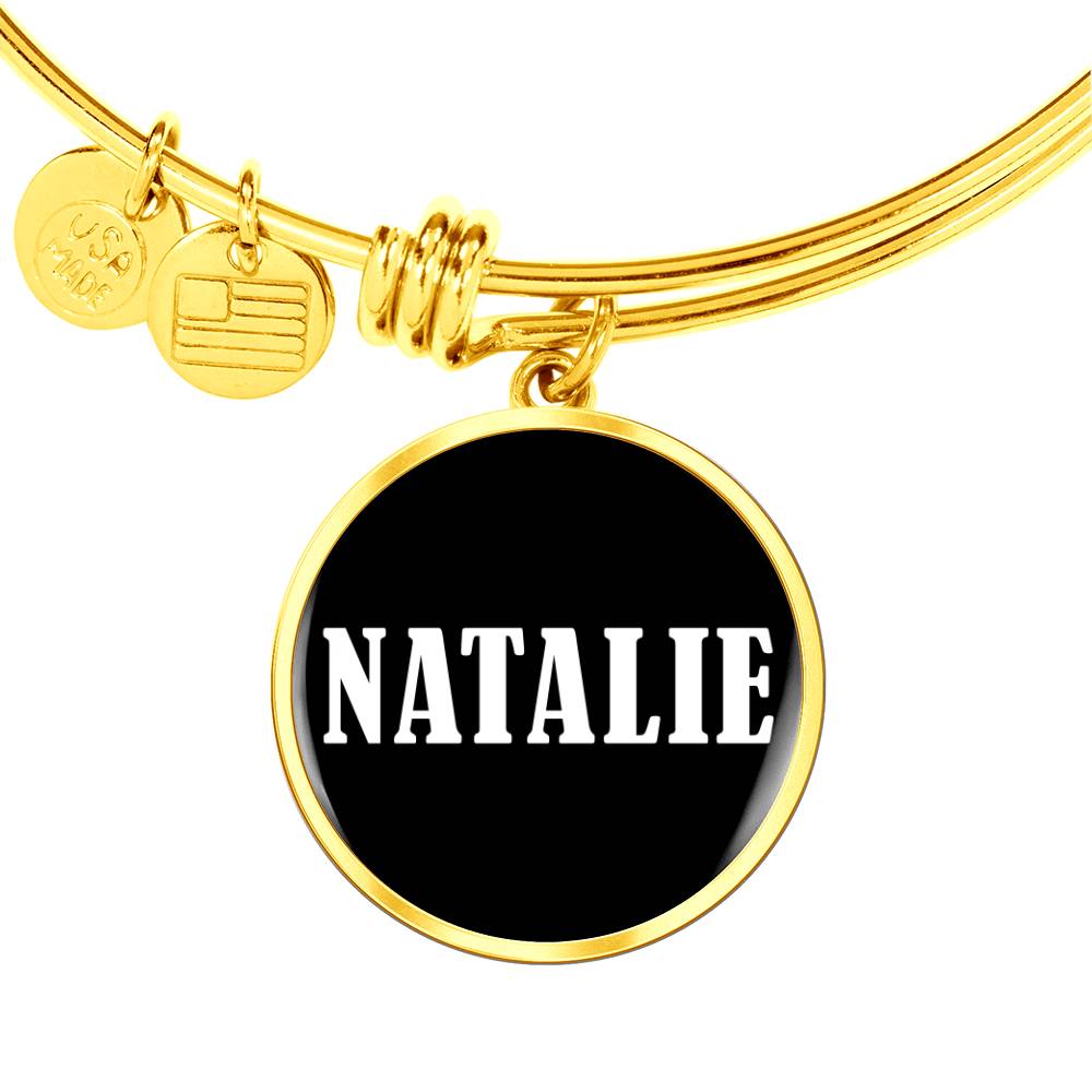Natalie v01w - 18k Gold Finished Bangle Bracelet