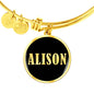 Alison v02 - 18k Gold Finished Bangle Bracelet