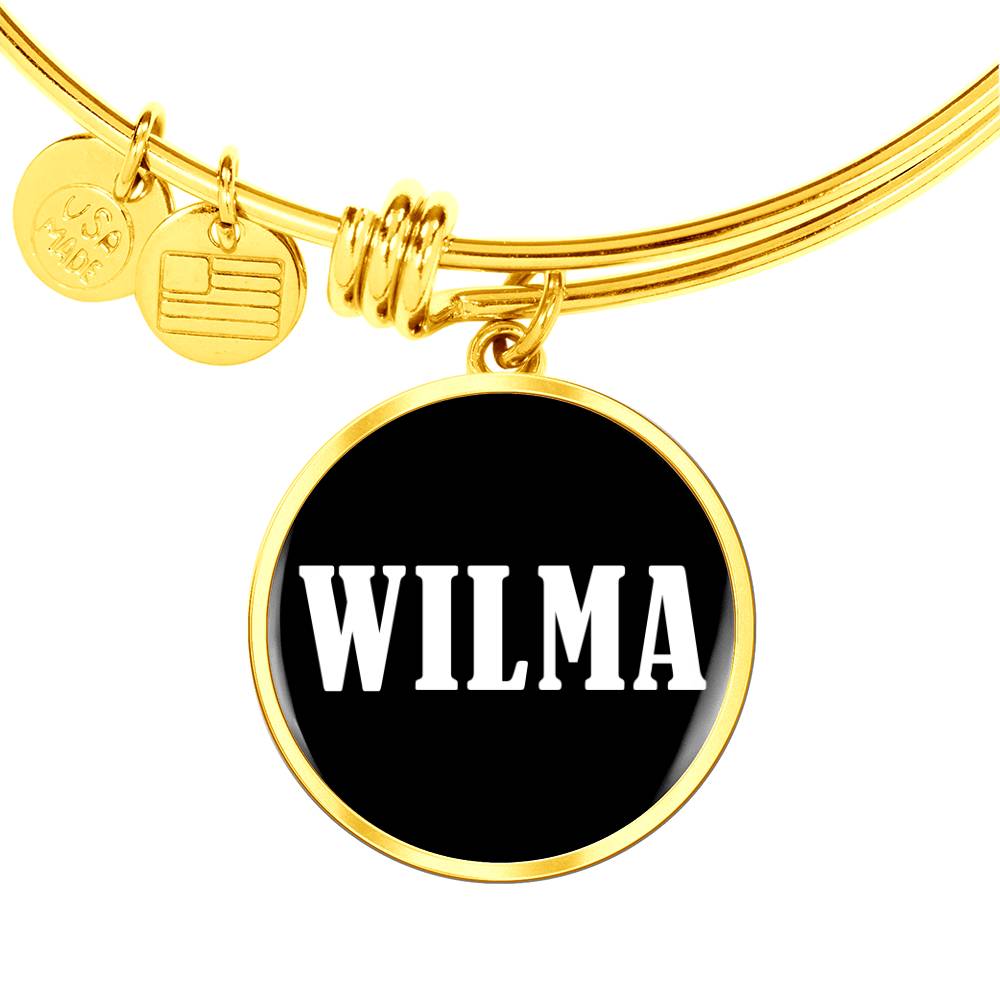 Wilma v01w - 18k Gold Finished Bangle Bracelet