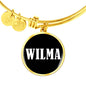 Wilma v01w - 18k Gold Finished Bangle Bracelet
