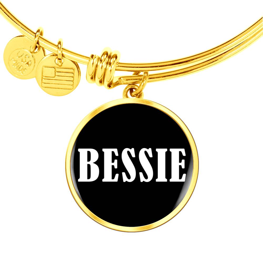 Bessie v01w - 18k Gold Finished Bangle Bracelet