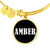 Amber v01w - 18k Gold Finished Bangle Bracelet