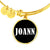 Joann v01w - 18k Gold Finished Bangle Bracelet