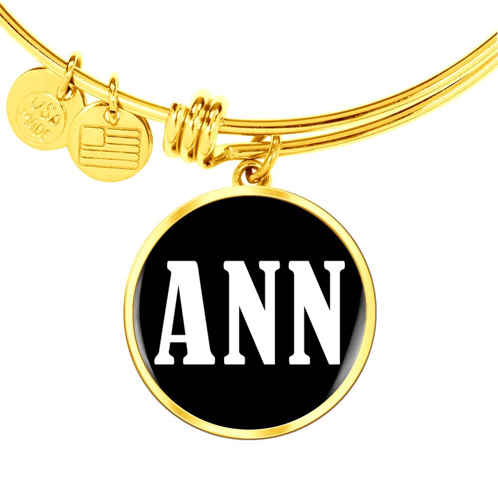 Ann v01w - 18k Gold Finished Bangle Bracelet