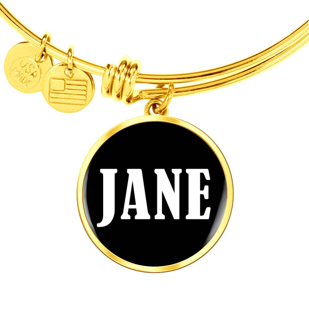 Jane v01w - 18k Gold Finished Bangle Bracelet