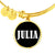Julia v01w - 18k Gold Finished Bangle Bracelet