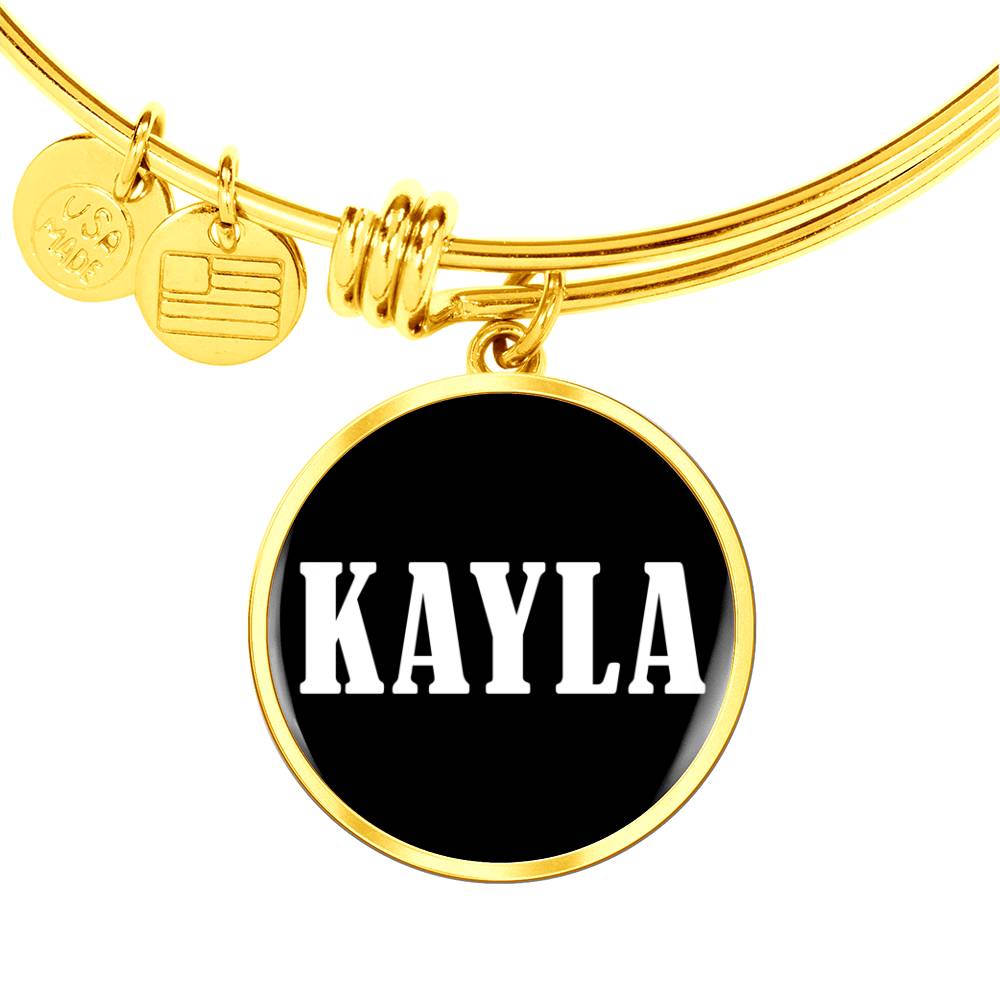 Kayla v03 - 18k Gold Finished Bangle Bracelet