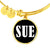 Sue v01w - 18k Gold Finished Bangle Bracelet