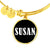 Susan v01w - 18k Gold Finished Bangle Bracelet