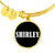 Shirley v01w - 18k Gold Finished Bangle Bracelet