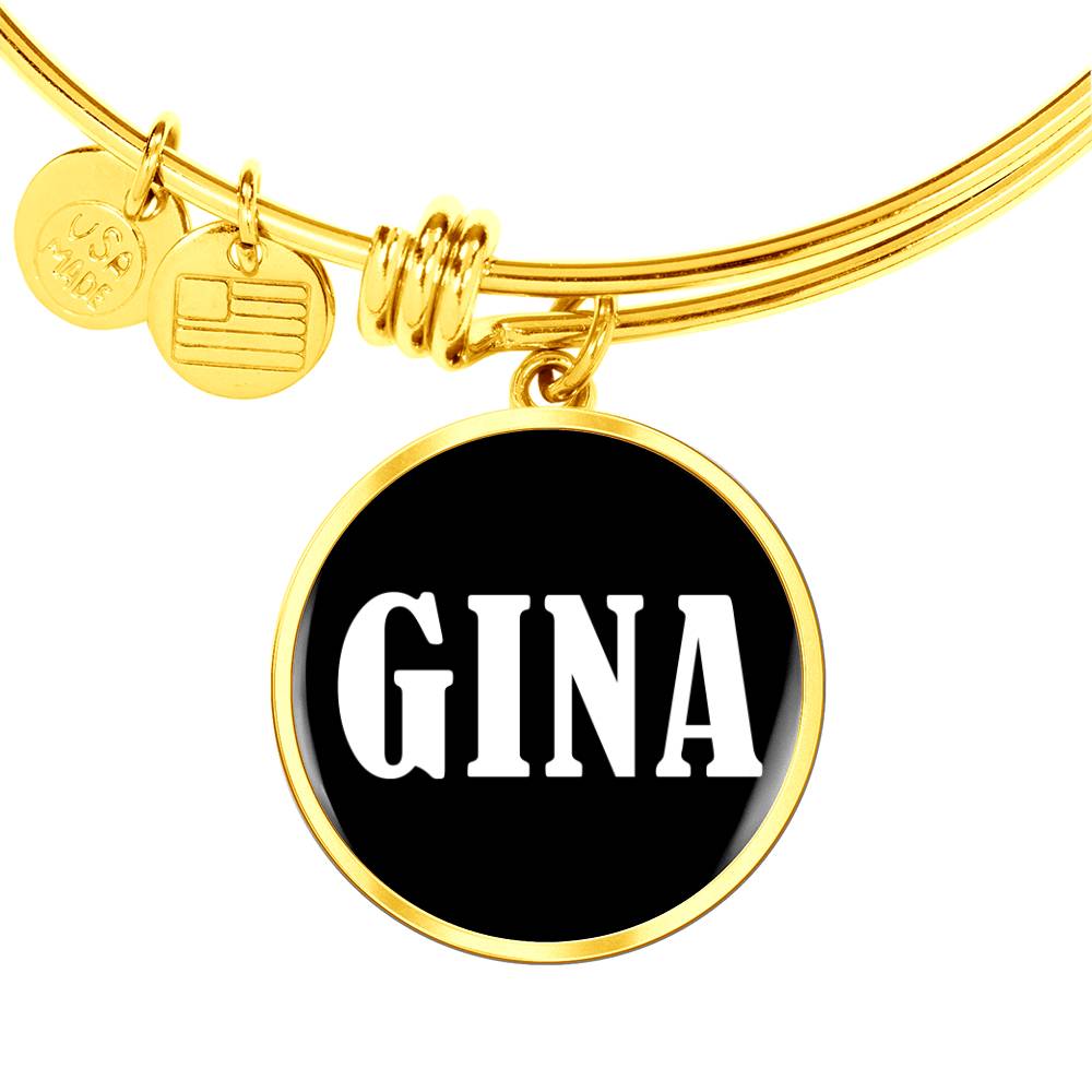 Gina v01w - 18k Gold Finished Bangle Bracelet