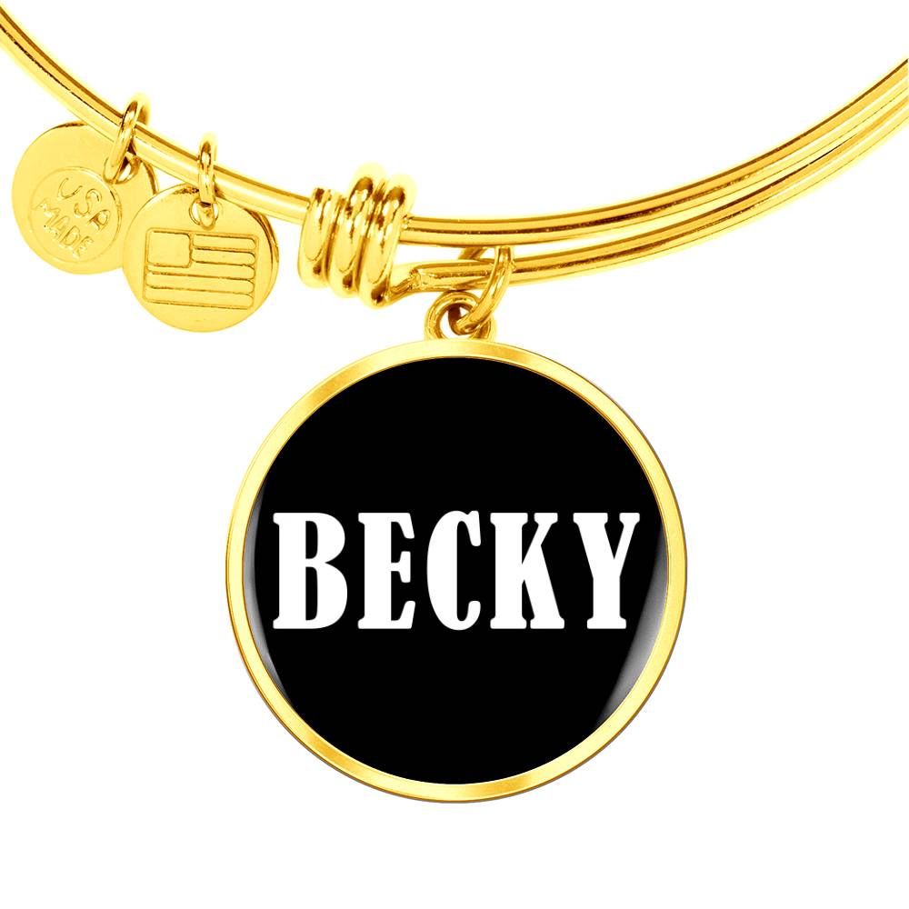 Becky v01w - 18k Gold Finished Bangle Bracelet