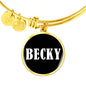 Becky v01w - 18k Gold Finished Bangle Bracelet