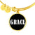 Grace v01w - 18k Gold Finished Bangle Bracelet