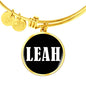 Leah v01w - 18k Gold Finished Bangle Bracelet