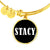 Stacy v01w - 18k Gold Finished Bangle Bracelet