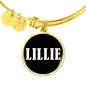 Lillie v01w - 18k Gold Finished Bangle Bracelet