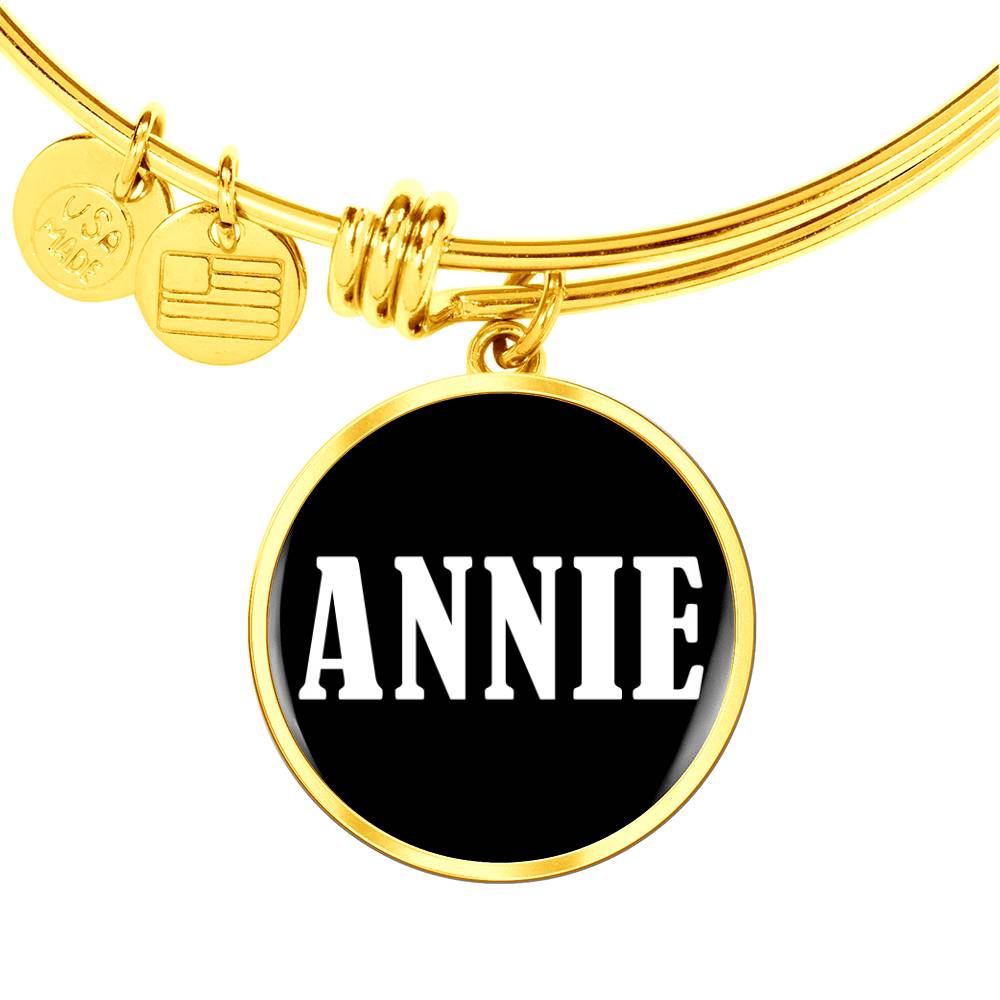 Annie v01w - 18k Gold Finished Bangle Bracelet