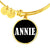 Annie v01w - 18k Gold Finished Bangle Bracelet