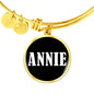 Annie v01w - 18k Gold Finished Bangle Bracelet