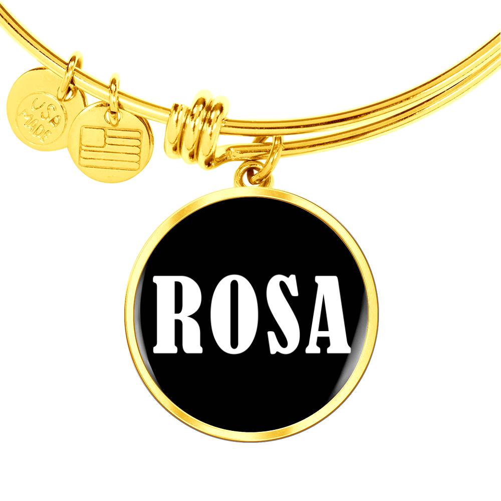 Rosa v01w - 18k Gold Finished Bangle Bracelet
