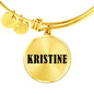 Kristine v01 - 18k Gold Finished Bangle Bracelet