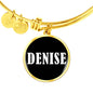 Denise v01w - 18k Gold Finished Bangle Bracelet