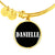 Danielle v01w - 18k Gold Finished Bangle Bracelet