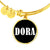 Dora v01w - 18k Gold Finished Bangle Bracelet