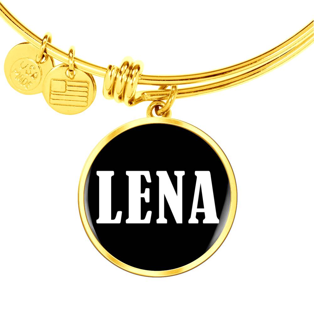 Lena v01w - 18k Gold Finished Bangle Bracelet