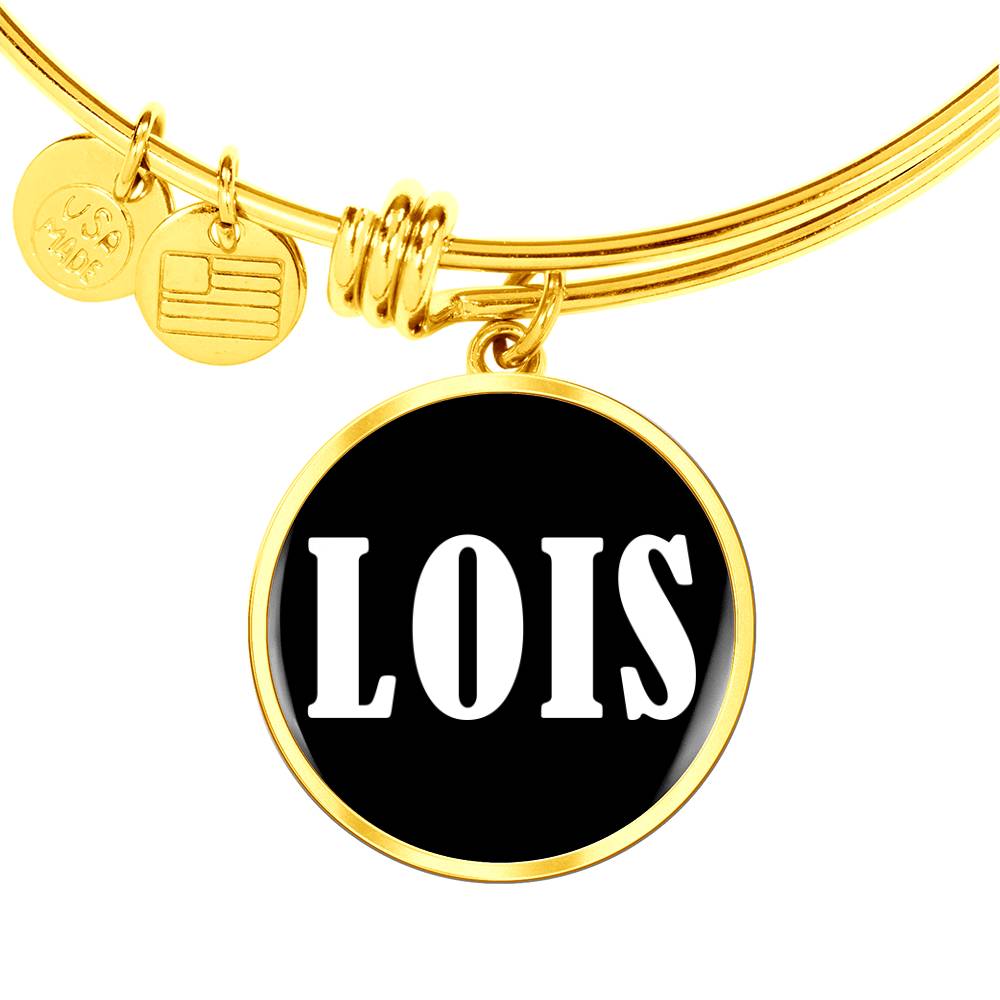Lois v01w - 18k Gold Finished Bangle Bracelet