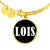 Lois v01w - 18k Gold Finished Bangle Bracelet