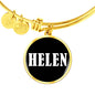 Helen v01w - 18k Gold Finished Bangle Bracelet