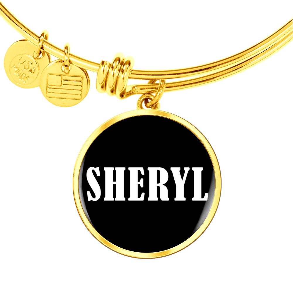 Sheryl v01w - 18k Gold Finished Bangle Bracelet