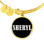 Sheryl v01w - 18k Gold Finished Bangle Bracelet