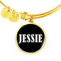 Jessie v01w - 18k Gold Finished Bangle Bracelet