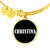 Christina v01w - 18k Gold Finished Bangle Bracelet
