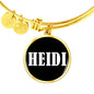 Heidi v01w - 18k Gold Finished Bangle Bracelet