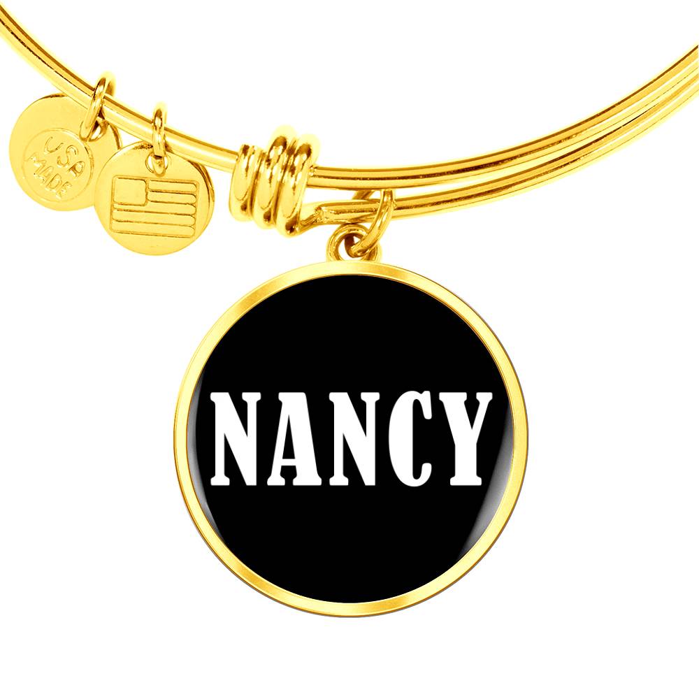 Nancy v01w - 18k Gold Finished Bangle Bracelet