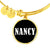 Nancy v01w - 18k Gold Finished Bangle Bracelet