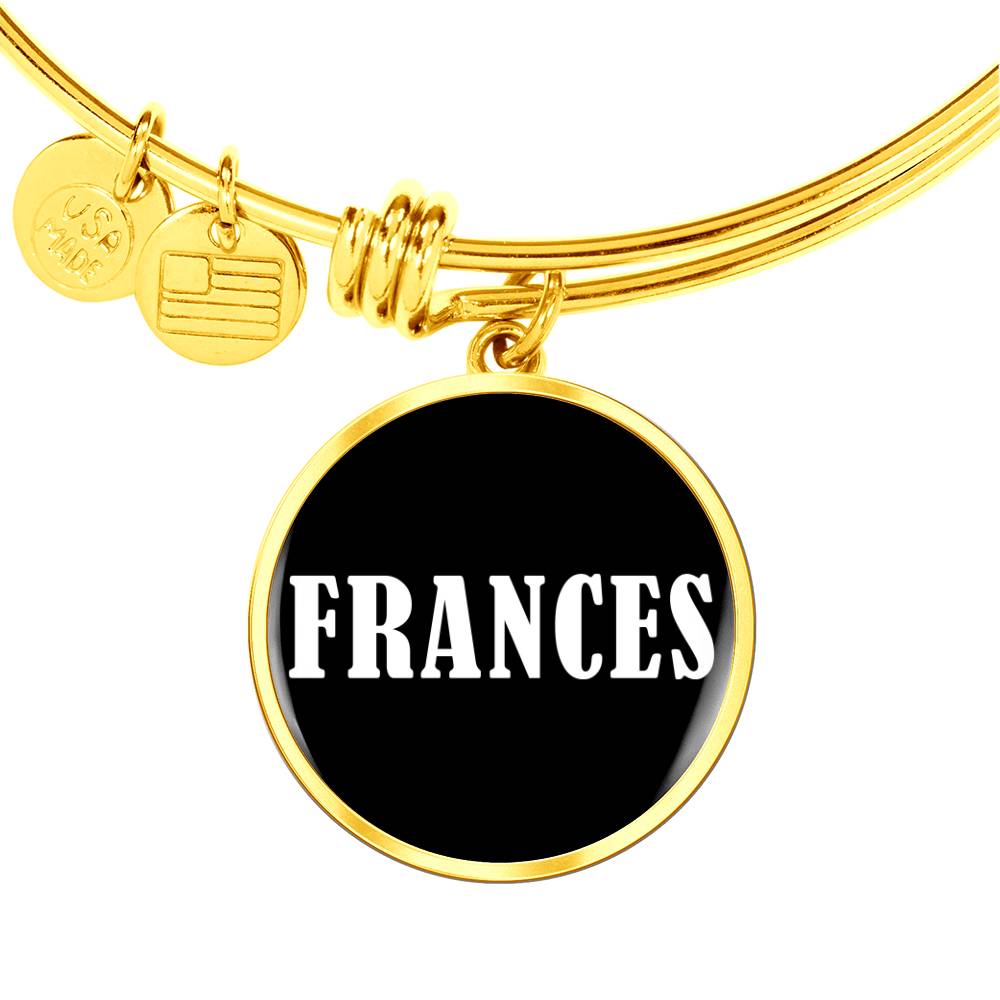 Frances v01w - 18k Gold Finished Bangle Bracelet