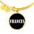 Frances v01w - 18k Gold Finished Bangle Bracelet