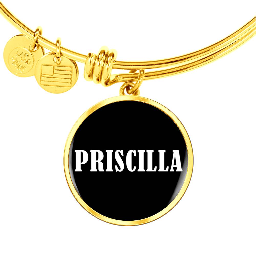 Priscilla v01w - 18k Gold Finished Bangle Bracelet