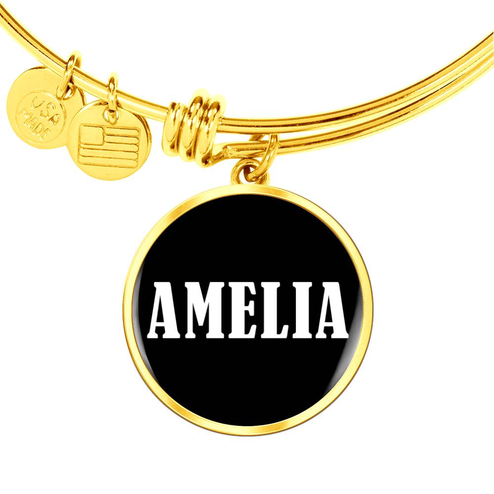 Amelia v03 - 18k Gold Finished Bangle Bracelet