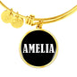 Amelia v03 - 18k Gold Finished Bangle Bracelet