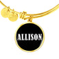 Allison v01w - 18k Gold Finished Bangle Bracelet