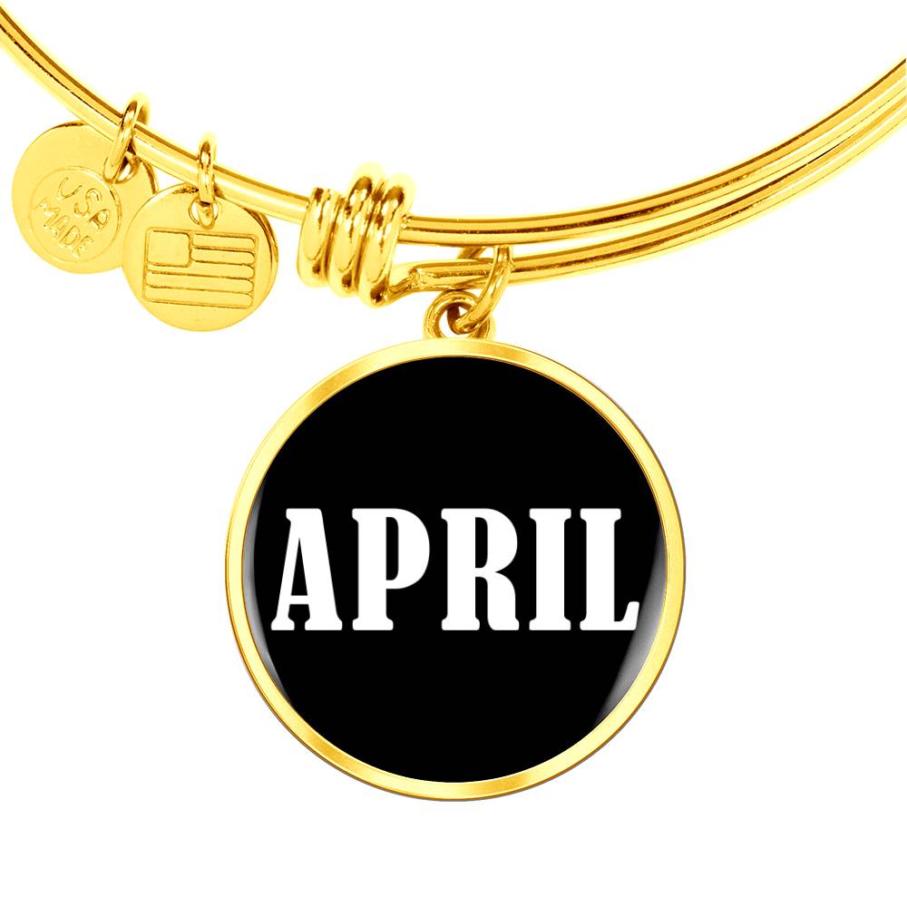 April v01w - 18k Gold Finished Bangle Bracelet